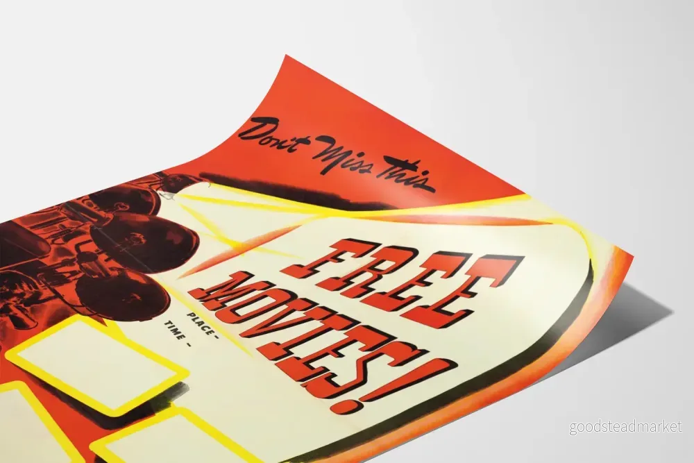 Vintageposter för gratisfilmer - Retro filmväggdekoration - Bild 3