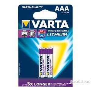 VARTA Lithium AAA (LR03) batteri (2 pack) idealisk för digitalkamera leksaker GPS enheter sport och utomhusbruk 4008496680399 VARTA Lithium AAA (LR03) batteri (2 pack) idealisk för digitalkamera leksaker GPS enheter sport och utomhusbruk 4008496680399