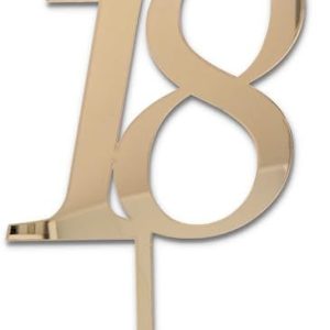 Cake Topper 18 år Guld 8011684058470 Cake Topper 18 år Guld 8011684058470