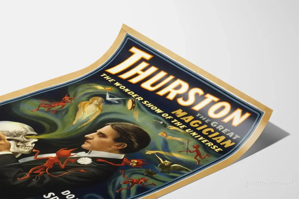 Vintageposter av Thurston, den store magikern, föreställning - Bild 3
