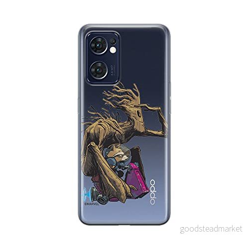 ERT GROUP mobiltelefonfodral för Oppo RENO 7 5G originalt och officiellt licensierat Marvel mönster Guardians of the Galaxy 004 anpassad till formen på mobiltelefonen, gedeeltelijk transparant 5905511305857