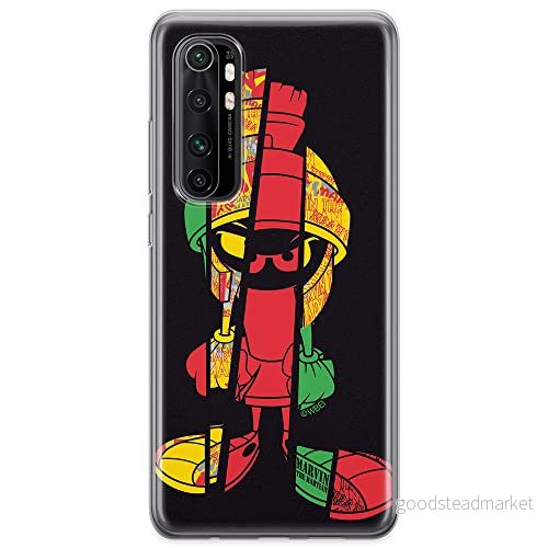 ERT GROUP mobiltelefonfodral för Xiaomi MI NOTE 10 Lite originalt och officiellt licensierat Looney Tunes mönster Marvin 003 anpassad till formen på mobiltelefonen, fodral tillverkad av TPU plast 5904805589102