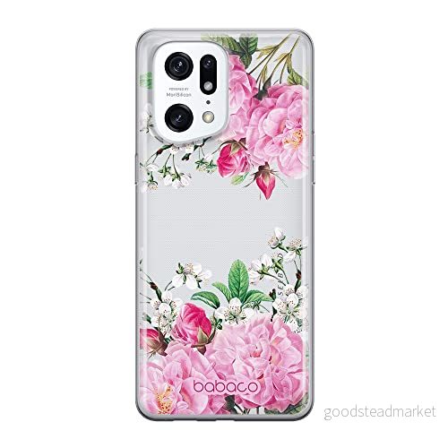 ERT GROUP mobiltelefonfodral för Oppo FIND X5 PRO originalt och officiellt licensierat Babaco mönster Flowers 046 optimalt anpassad till formen på mobiltelefonen, gedeeltelijk transparant 5905511414450