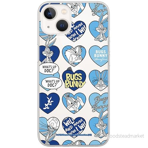 ERT GROUP mobiltelefonfodral för Iphone 13 MINI originalt och officiellt licensierat Looney Tunes mönster Bugs 021 optimalt anpassad till formen på mobiltelefonen, gedeeltelijk transparant 5905795085476