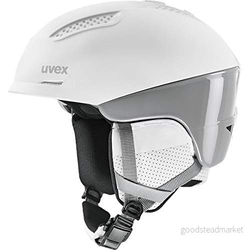 uvex ultra pro skidhjälm för dam och herr individuell storleksanpassning magnetfäste white/grey 51 55 cm 4043197330167