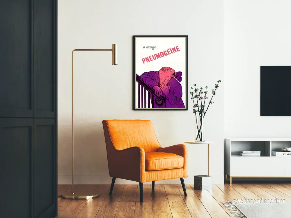 Vintageposter Pneumogéine 1951 för väggdekoration - Bild 2