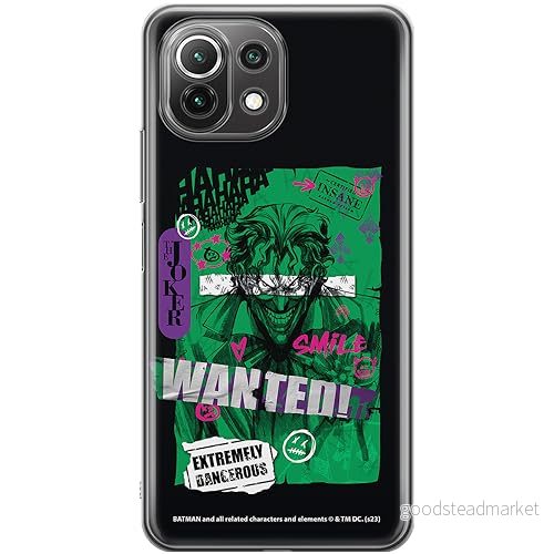 ERT GROUP mobiltelefonfodral för Xiaomi 11 LITE 4G / 5G originalt och officiellt licensierat DC mönster Joker 026 anpassad till formen på mobiltelefonen, fodral tillverkad av TPU plast 5905795052003