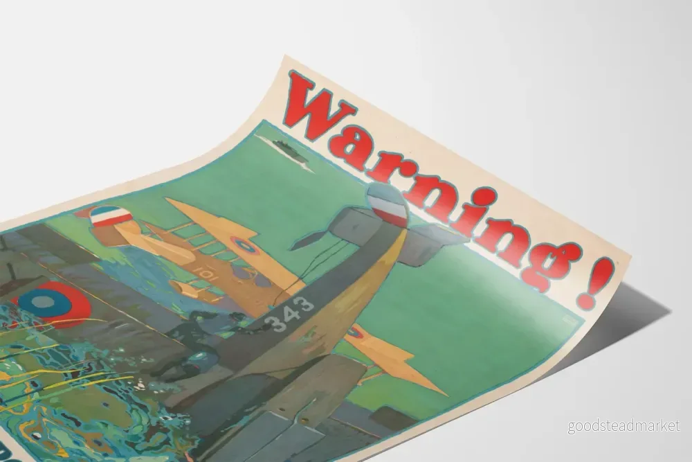 Vintage Poster Varning - Konsekvenser av bristande arbetsvård - Bild 3