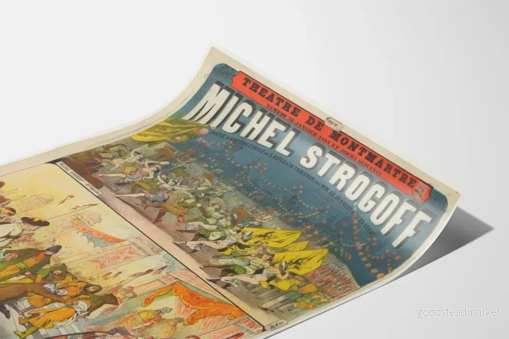 Affisch Montmartre Teater Michel Strogoff 1884 - Bild 3
