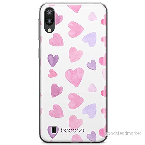 ERT GROUP mobiltelefonfodral för Samsung M10 originalt och officiellt licensierat Babaco mönster Hearts 005 optimalt anpassad till formen på mobiltelefonen, gedeeltelijk transparant 5904805041341