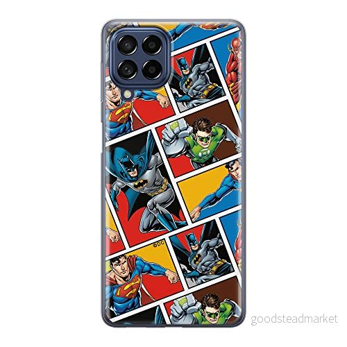 ERT GROUP mobiltelefonfodral för Samsung M33 5G originalt och officiellt licensierat DC mönster Justice League 001 optimalt anpassad till formen på mobiltelefonen, fodral tillverkad av TPU plast 5905511351809