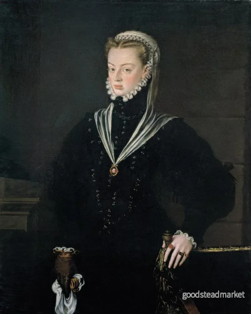 Målning av Juana d'Autriche, portugisiska prinsessa - Alonso Sánchez Coello | Konsttryck - Bild 2