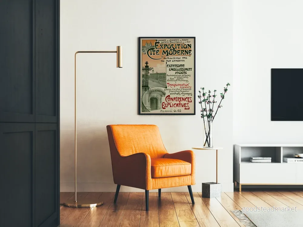 Vintageposter från Modernitetens utställning i Nancy 1913 - Bild 2