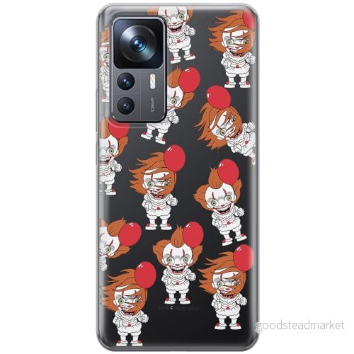 ERT GROUP mobiltelefonfodral för Xiaomi 12T/12T pro/K50 Ultra originalt och officiellt licensierat Horror mönster It 007 optimalt anpassad till formen på mobiltelefonen, gedeeltelijk transparant 5905511587383