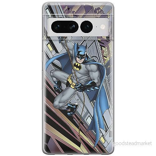 ERT GROUP mobiltelefonfodral för Google PIXEL 7 PRO originalt och officiellt licensierat DC mönster Batman 006 optimalt anpassad till formen på mobiltelefonen, fodral tillverkad av TPU plast 5905795182212