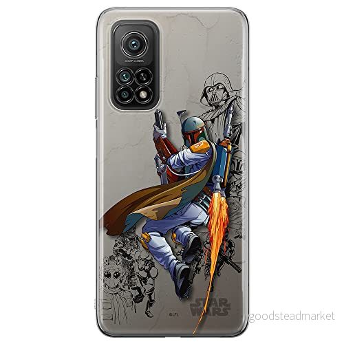 ERT GROUP mobiltelefonfodral för Xiaomi MI 10T 5G / PRO originalt och officiellt licensierat Star Wars mönster Boba Fett 003, fodral tillverkad av TPU plast 5903040351635