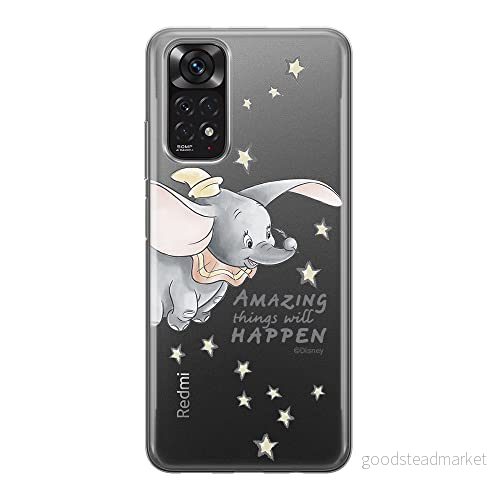 ERT GROUP mobiltelefonfodral för Xiaomi REDMI NOTE 11S 4G / 11 originalt och officiellt licensierat Disney mönster Dumbo 010, gedeeltelijk transparant 5905511554262