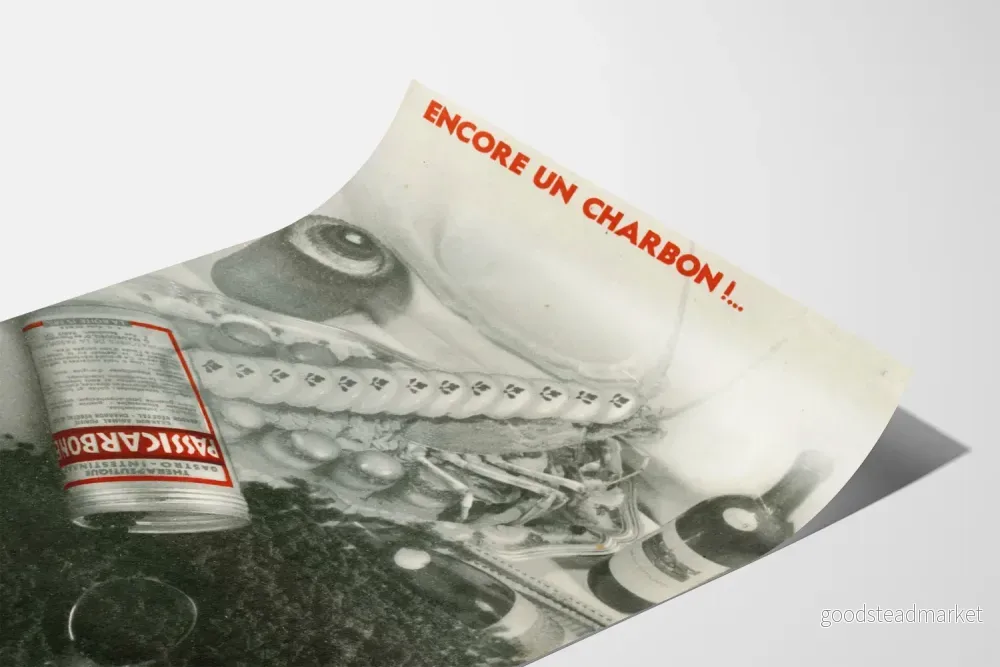 Vintage reklamposter Passi Charbon för retro väggdekoration - Bild 3