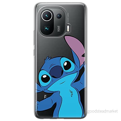 ERT GROUP mobiltelefonfodral för Xiaomi MI 11 PRO originalt och officiellt licensierat Disney mönster Stitch 018 optimalt anpassad till formen på mobiltelefonen, gedeeltelijk transparant 5905131230119