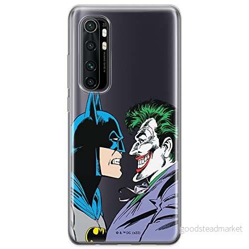 ERT GROUP mobiltelefonfodral för Xiaomi MI NOTE 10 Lite originalt och officiellt licensierat DC mönster Batman & Joker 005 optimalt anpassad till formen på mobiltelefonen, gedeeltelijk transparant 5905131502643