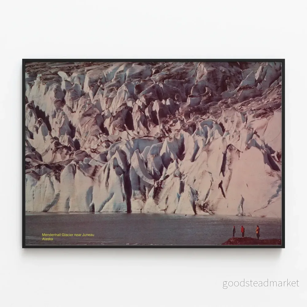 Poster av Mendenhall-glaciären nära Juneau, Alaska