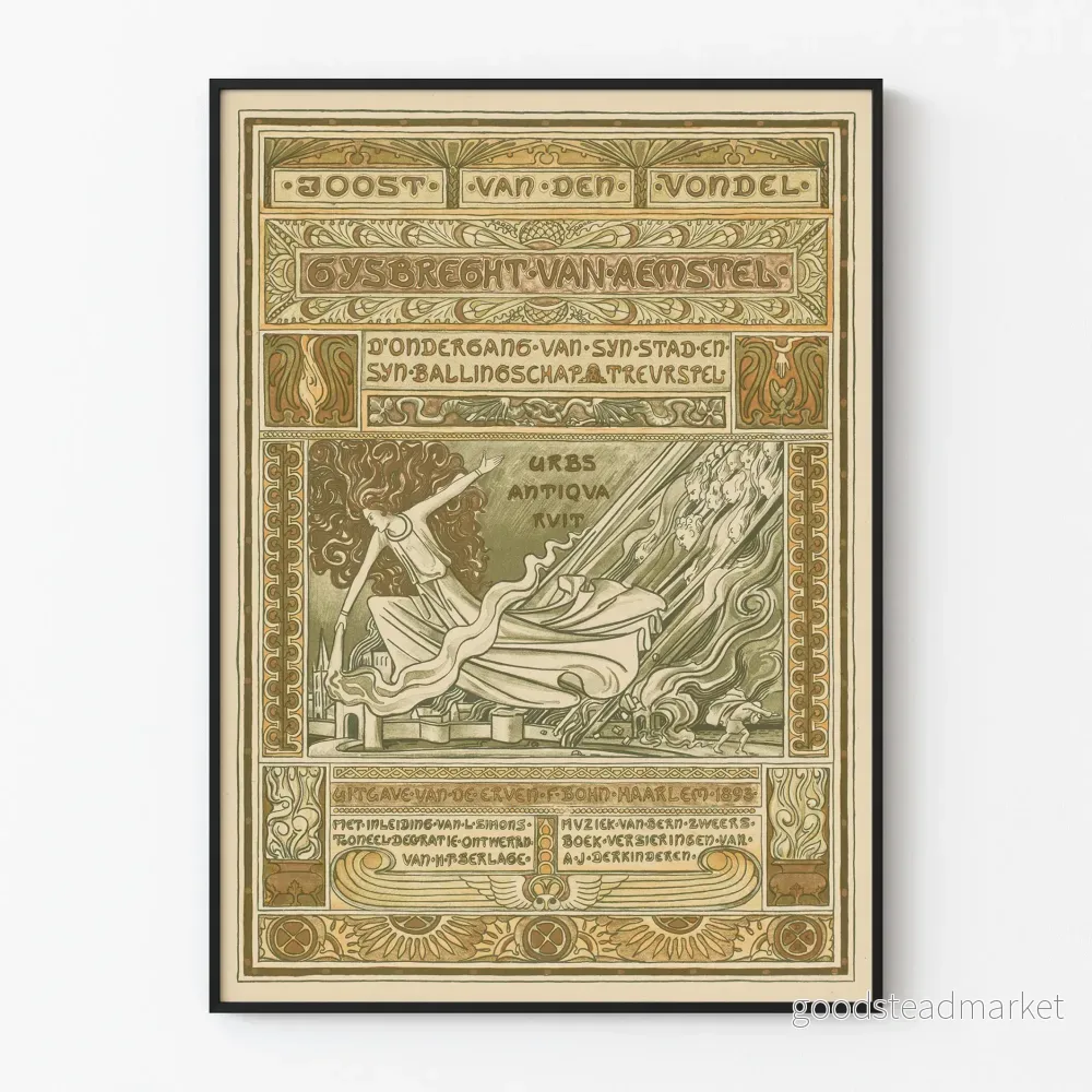 Dekorativ poster Joost van den Vondel – Gysbreght van Aemstel