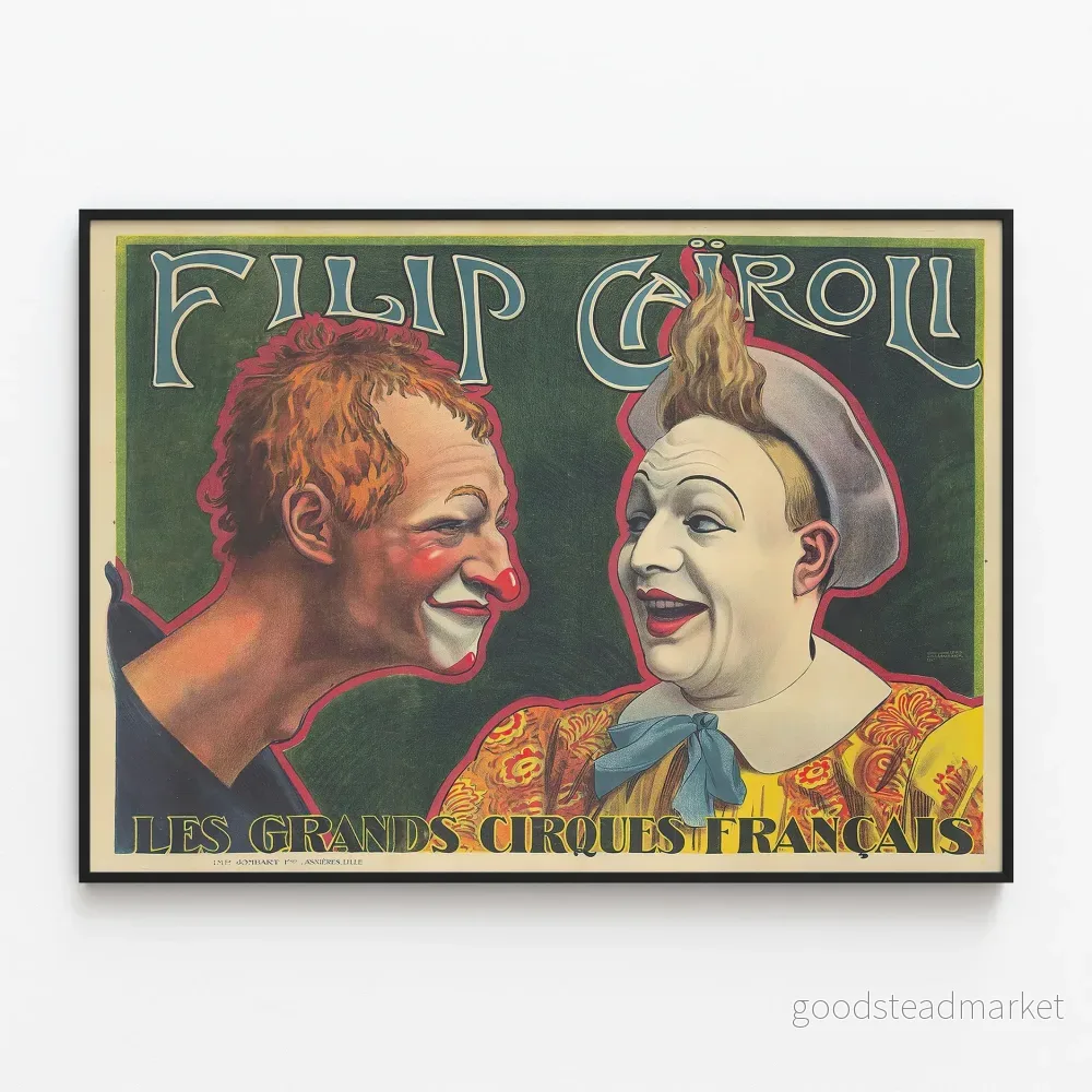 Vintageposter Filip li - De stora franska cirkusarna
