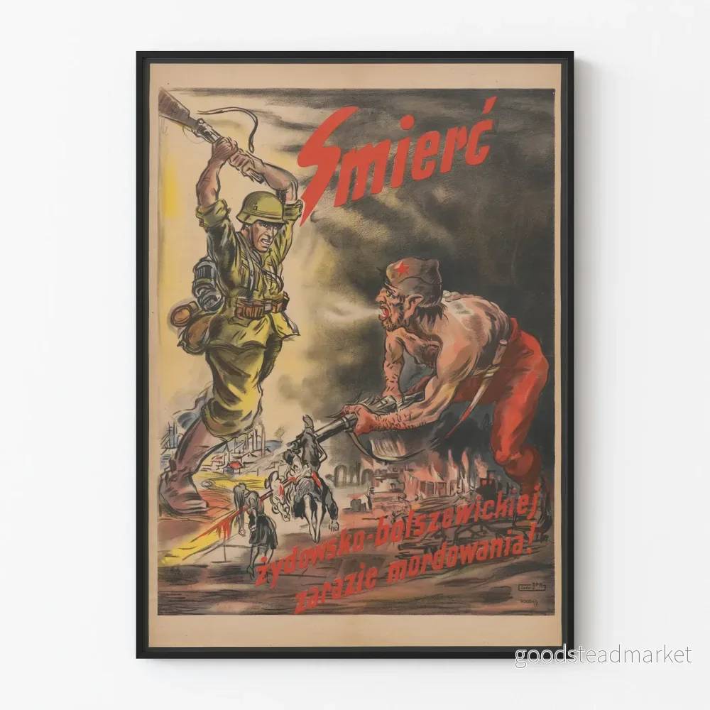 Polsk anti-bolševisk propagandaposter med historisk motiv Polsk anti-bolševisk propagandaposter med historisk motiv
