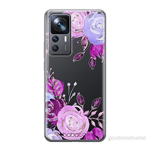 ERT GROUP mobiltelefonfodral för Xiaomi 12T/12T pro/K50 Ultra originalt och officiellt licensierat Babaco mönster Flowers 005 optimalt anpassad till formen på mobiltelefonen, gedeeltelijk transparant 5905511581893