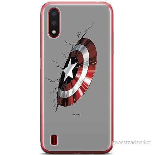 ERT GROUP mobiltelefonfodral för Samsung A01 originalt och officiellt licensierat Marvel mönster Captain America 023 optimalt anpassad till formen på mobiltelefonen, fodral tillverkad av TPU plast 5904805426339