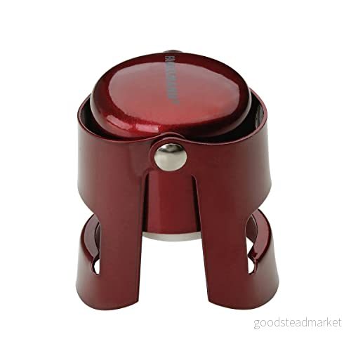 Fackelmann champagnestoppare Grandcru av silikon/metallbelagd, röd, 5,5 x 4 cm 4008033497268