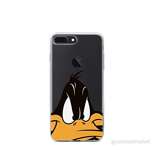 ERT GROUP mobiltelefonfodral för Apple Iphone 7 PLUS/ 8 PLUS originalt och officiellt licensierat Looney Tunes mönster Duffy 001 Vit anpassad till formen på mobiltelefonen, gedeeltelijk transparant 5903040854662