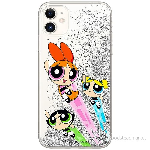ERT GROUP mobiltelefonfodral för Apple Iphone 11 originalt och officiellt licensierat The Powerpuff Girls mönster 032, med glitter overflow effekt 5905511978808