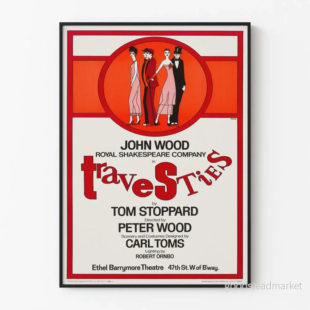 Väggdekorposter Teater Travesties av Tom Stoppard