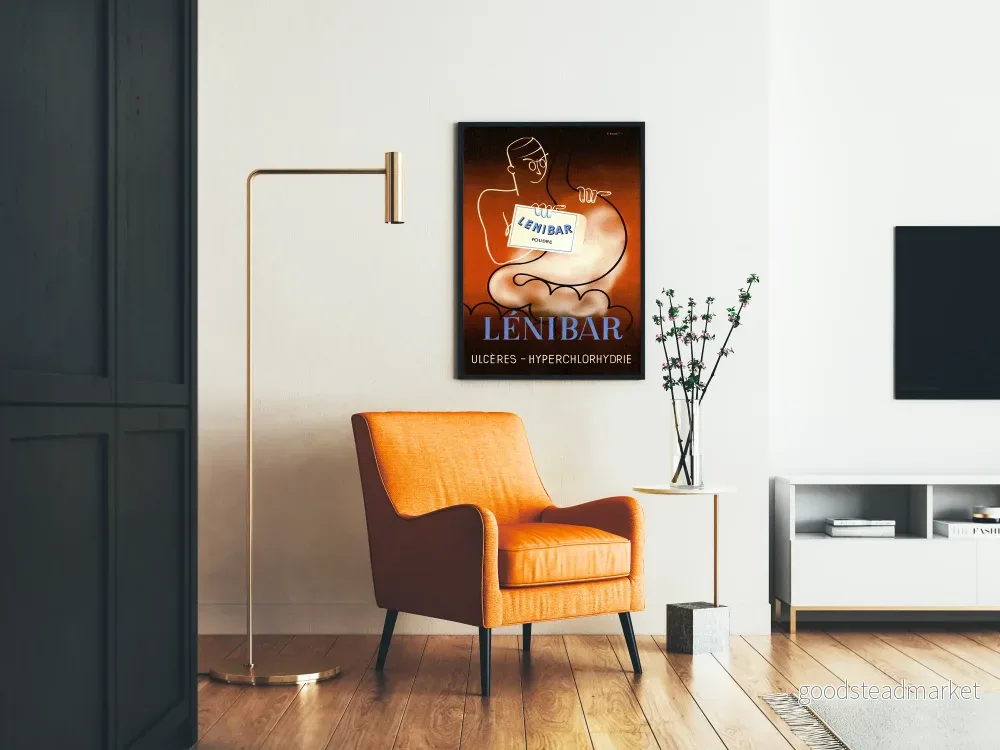 Vintage reklamposter för Lenibar - Retro medicinsk väggdekoration - Bild 2