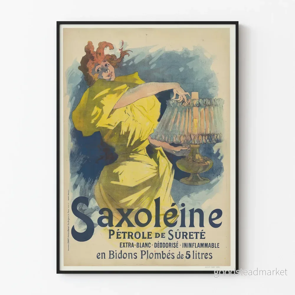 Vintageposter för Saxoléine Säkerthetsolja väggdekoration