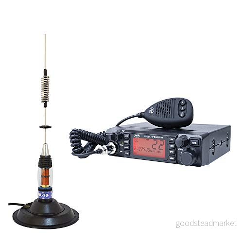 CB Radio PNI ESCORT HP 9001 PRO ASQ justerbar, AM FM, 12 V, 4 W + antenn ML70 26 30 MHz, 200 W, 70 cm, magnet 145 mm ingår 5949066520884