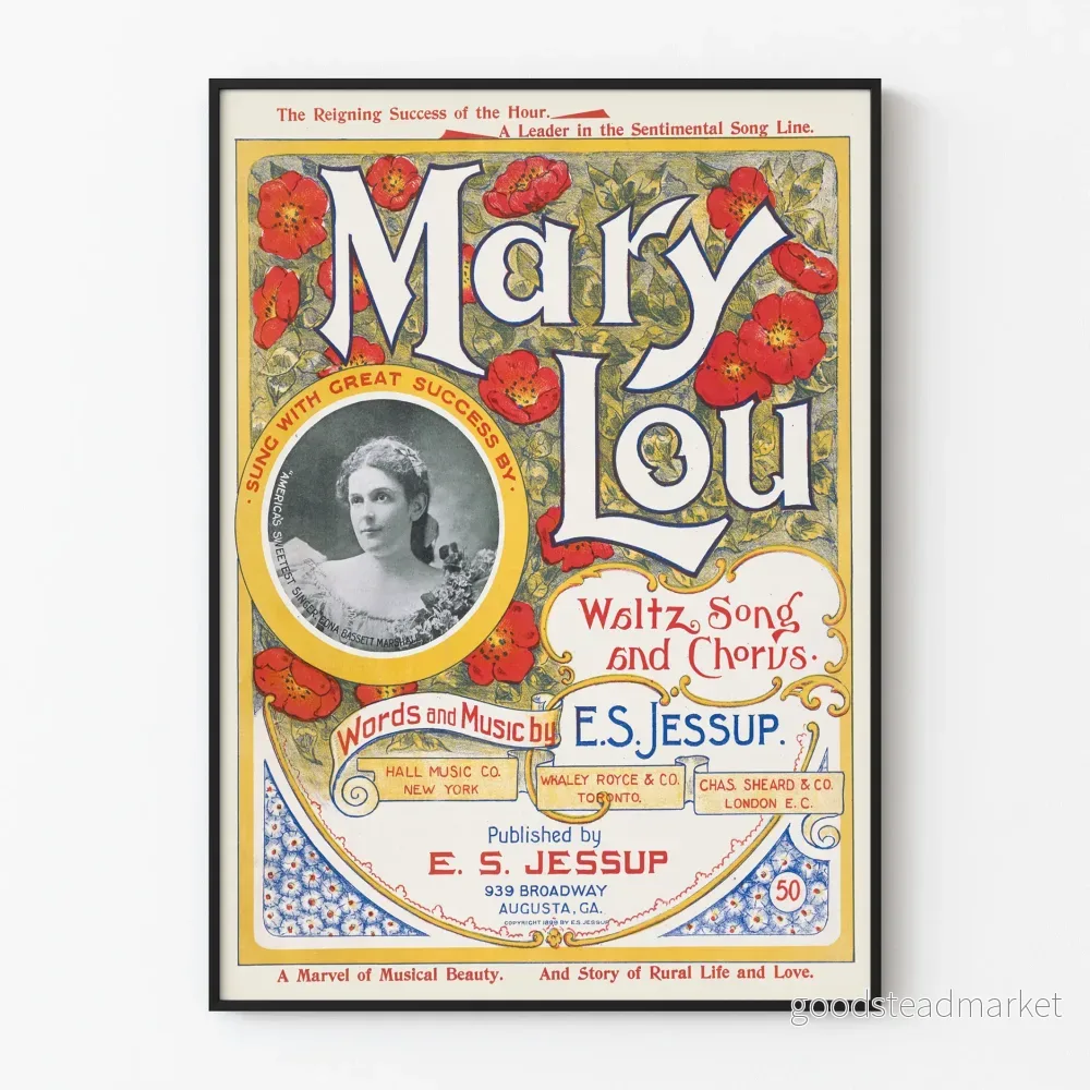 Vintageposter Mary Lou - Retro musikkonstnärs väggdekoration