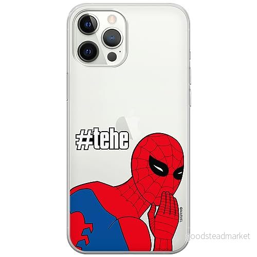 ERT GROUP mobiltelefonfodral för Iphone 12/12 PRO originalt och officiellt licensierat Marvel mönster Spider Man 028 optimalt anpassad till formen på mobiltelefonen, gedeeltelijk transparant 5905795004927