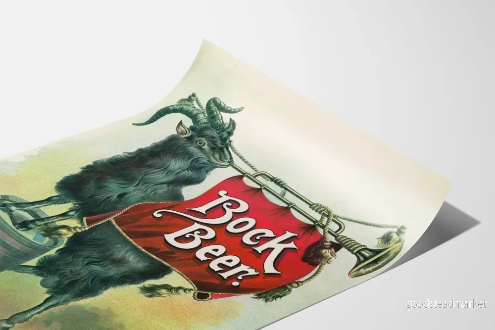 Vintage poster för väggdekoration Bock Beer - Bild 3