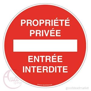 AUA SIGNALETIQUE panel för privat egendom förbjuden inträde Ø 450 mm, aluminium dibond 3 mm 3666180031929 AUA SIGNALETIQUE panel för privat egendom förbjuden inträde Ø 450 mm, aluminium dibond 3 mm 3666180031929