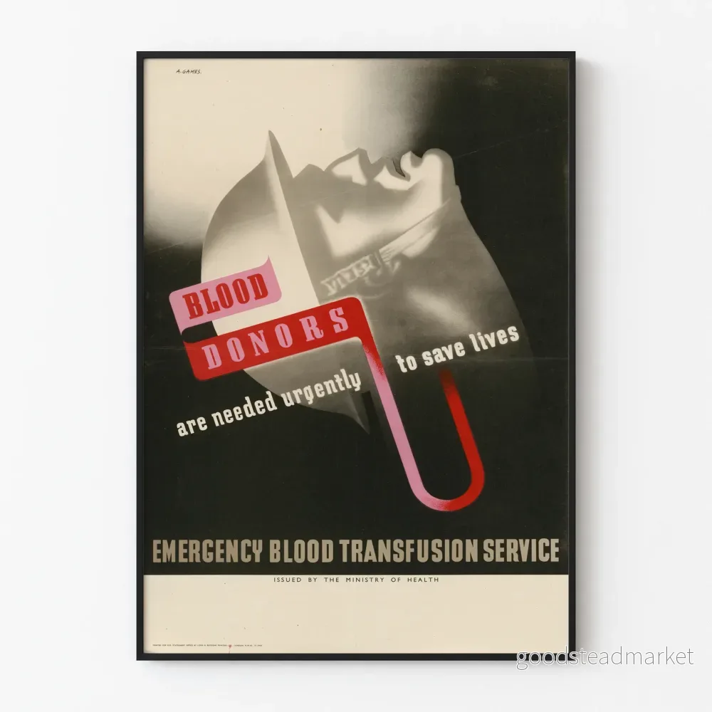 Vintage affisch för blodgivning för väggdekoration Artem Legrand