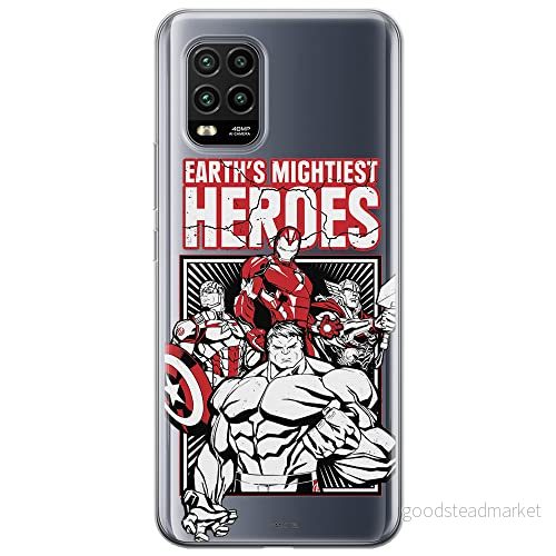 ERT GROUP mobiltelefonfodral för Xiaomi MI 10 LITE originalt och officiellt licensierat Marvel mönster Avengers 005 optimalt anpassad till formen på mobiltelefonen, gedeeltelijk transparant 5903537163796