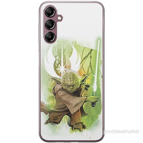 ERT GROUP mobiltelefonfodral för Samsung A14 4G/5G originalt och officiellt licensierat Star Wars mönster Yoda 005 optimalt anpassad till formen på mobiltelefonen, fodral tillverkad av TPU plast 5905511822552