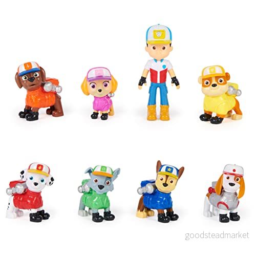 Paw Patrol Big Truck Pups - Flerpack Figurer Med Mission Truck, Ryder och Alla 7 Valpar för Stora Räddningar Leksak Barn 3 År+ 778988445259