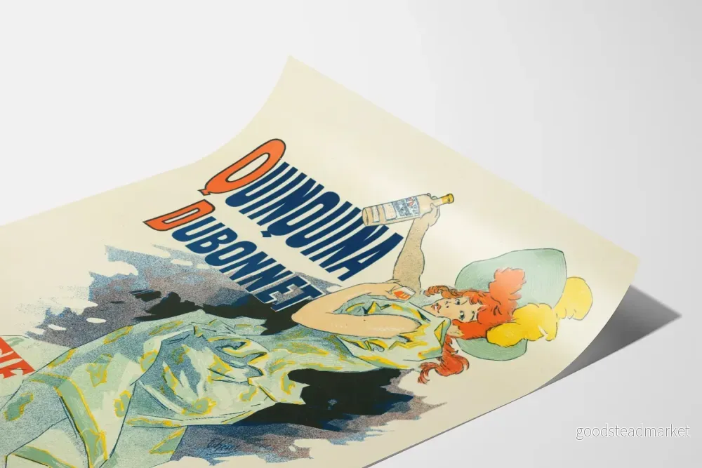 Vintage reklamposter för Quinquina Dubonnet aperitif - Bild 3