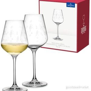 Villeroy & Boch Toy’s Delight Set med 2 vita vinglas i kristall, glas, genomskinligt, tål maskindisk, volym 380 ml 4003686413009