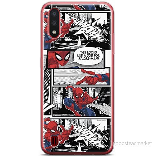 ERT GROUP mobiltelefonfodral för Samsung A01 originalt och officiellt licensierat Marvel mönster Spider Man 001 optimalt anpassad till formen på mobiltelefonen, fodral tillverkad av TPU plast 5904805426575