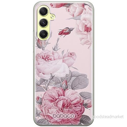 ERT GROUP mobiltelefonfodral för Samsung A34 5G originalt och officiellt licensierat Babaco mönster Flowers 050 optimalt anpassad till formen på mobiltelefonen, fodral tillverkad av TPU plast 5905511784638