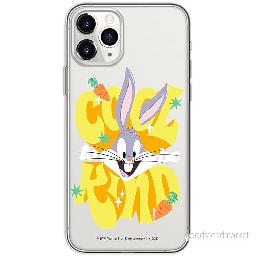 ERT GROUP mobiltelefonfodral för Iphone 11 PRO originalt och officiellt licensierat Looney Tunes mönster Bugs 014 optimalt anpassad till formen på mobiltelefonen, gedeeltelijk transparant 5905795076023